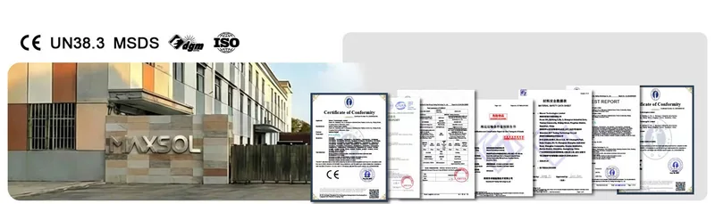 Certificări și brevete Maxsol
