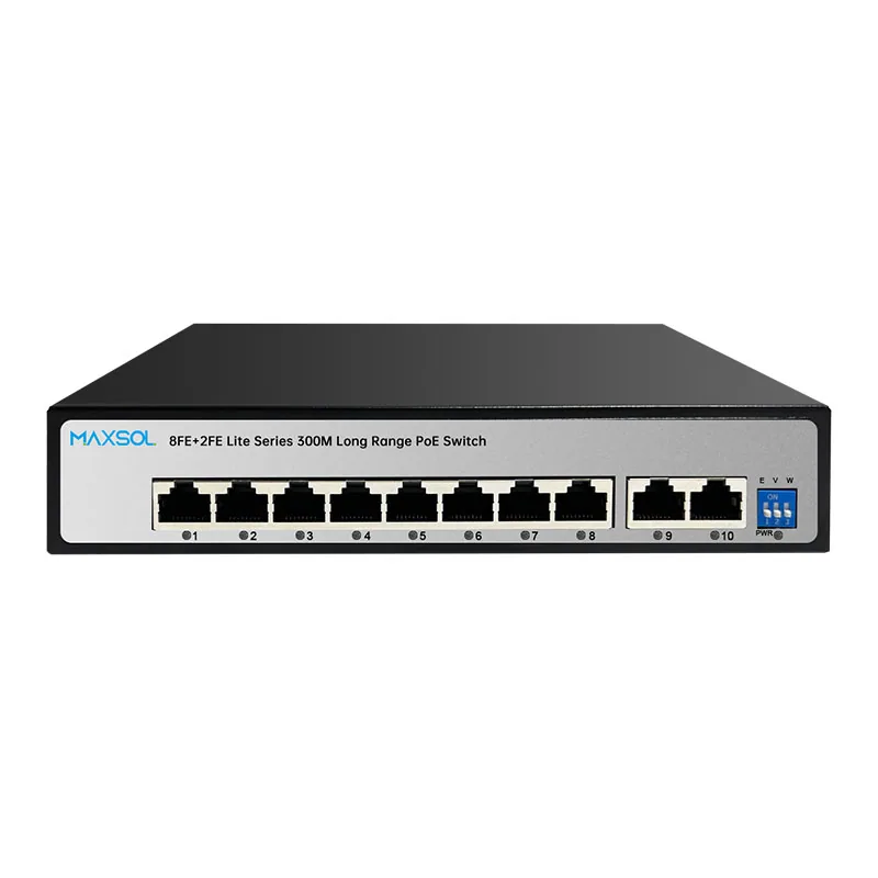Switch PoE+ Fast Ethernet cu 8 porturi și watchdog