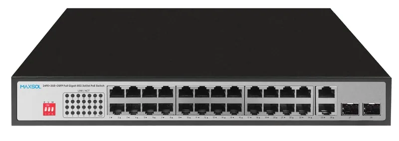 Switch PoE Gigabit neadministrabil cu rază lungă, 24 porturi, 300W