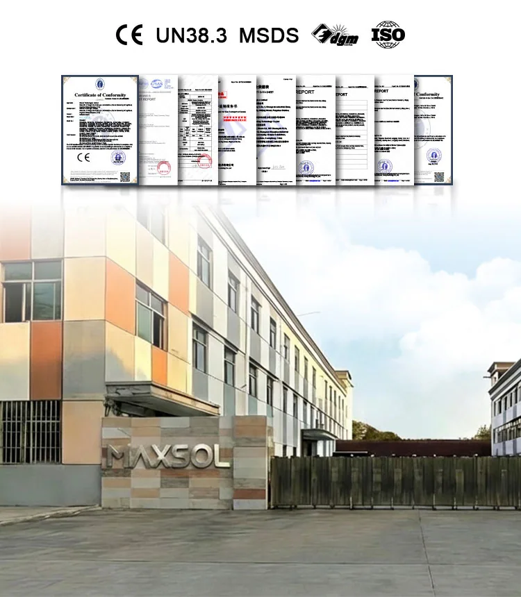 Certificări și brevete Maxsol