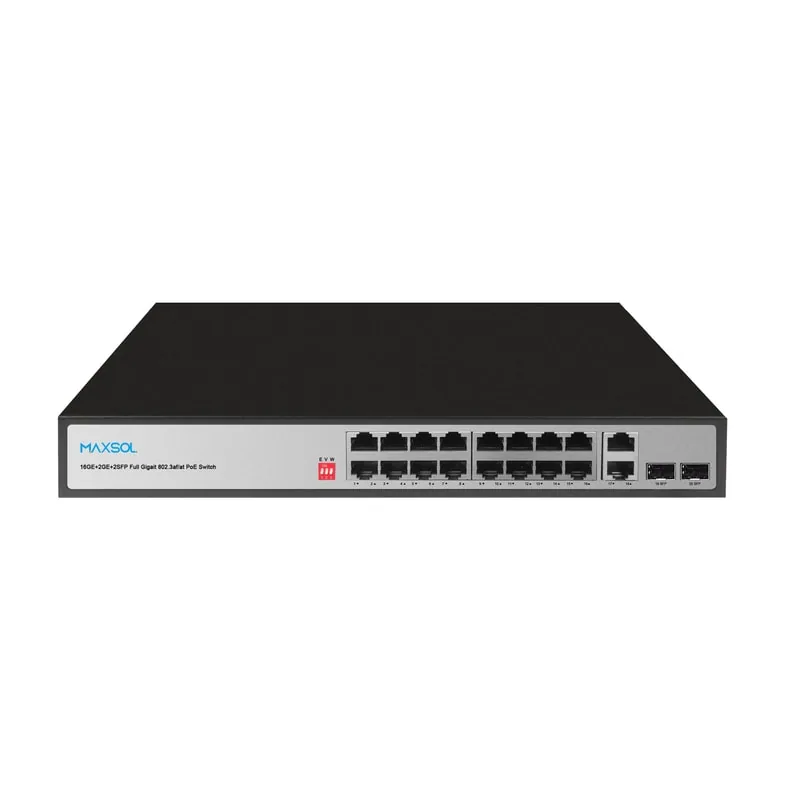 Switch PoE Gigabit neadministrabil cu rază lungă, 16 porturi, 200W