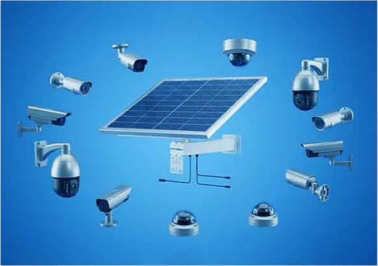 Sistem solar înconjurat de camere de exterior compatibile