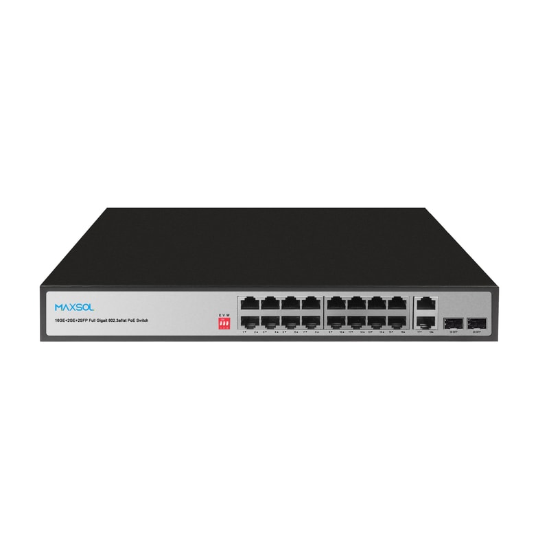 Switch PoE Gigabit neadministrabil cu rază lungă, 16 porturi, 200W